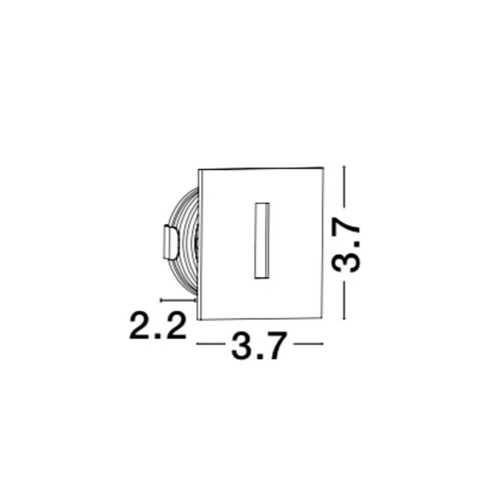 Passagio LED Außenwandeinbauleuchte Quadratisch Slot 3000K IP54