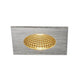 Patta-F Deckeneinbauleuchte Eckig Alu-Gebürstet 9W 38° 3000K in Aluminium mit goldener Lichtreflexion.