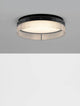 Pauline LED Deckenleuchte 3000K Schwarz mit sanft gebogenem Glas und ultraflachem Profil