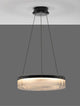 Pauline LED Pendelleuchte 3000K Schwarz mit transparentem Glas und modernem Design.