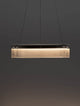 Pauline LED Pendelleuchte 3000K Schwarz in modernem Design mit sanft gebogenem Glas.