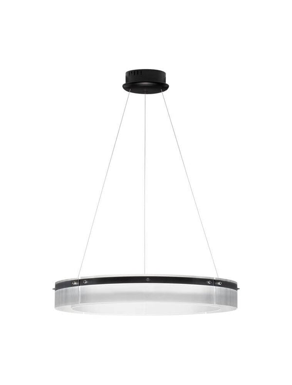 Pauline LED Pendelleuchte 3000K Schwarz - moderne Beleuchtung mit elegantem, mattem Glasdesign und ultraflachem Profil.