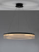 Pauline LED Pendelleuchte 3000K Schwarz in elegantem Design mit sanft gebogenem Glas und moderner Beleuchtung.