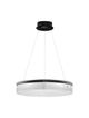 Pauline LED Pendelleuchte 3000K Schwarz mit sanft gebogenem Glas und ultraflachem Profil