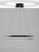 Pauline LED Pendelleuchte 3000K Schwarz mit sanft gebogenem Glas und modernem Design.
