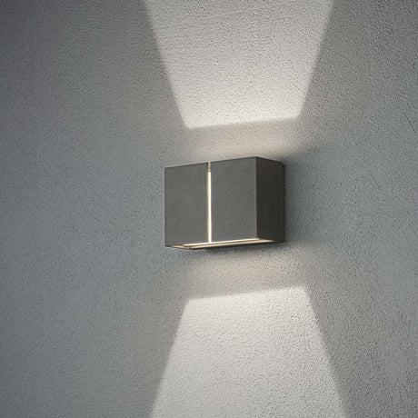 Pavia LED Außenwandleuchte in Dunkelgrau, modernes Design, Wandbeleuchtung für Außenbereiche.