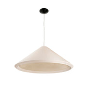 HUE-IN pendant lamp Ø 130cm white with modern design and black suspension element.