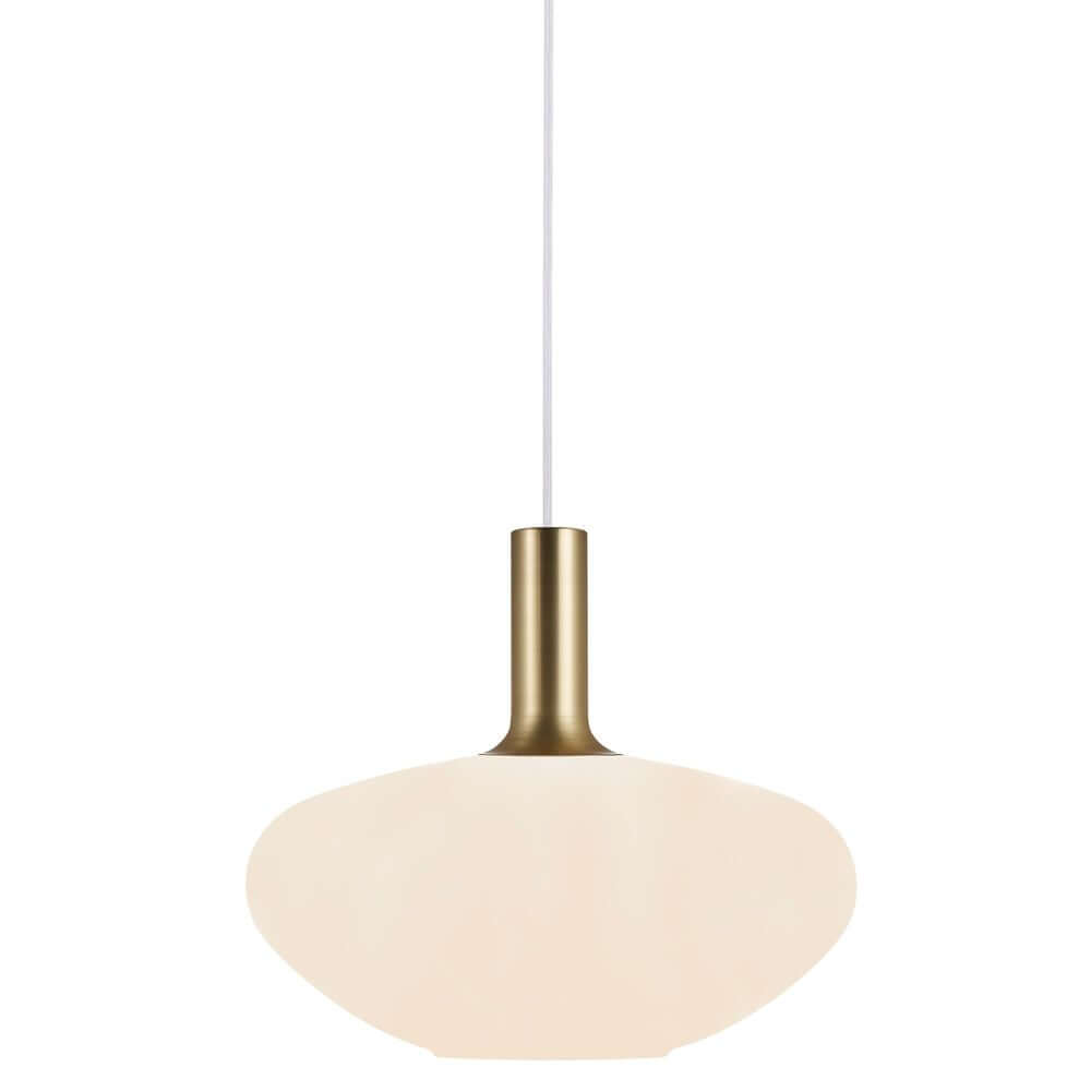 Pendelleuchte Alton 35 mit rauchfarbenem Glas und eleganter runder Form für sanftes Licht.