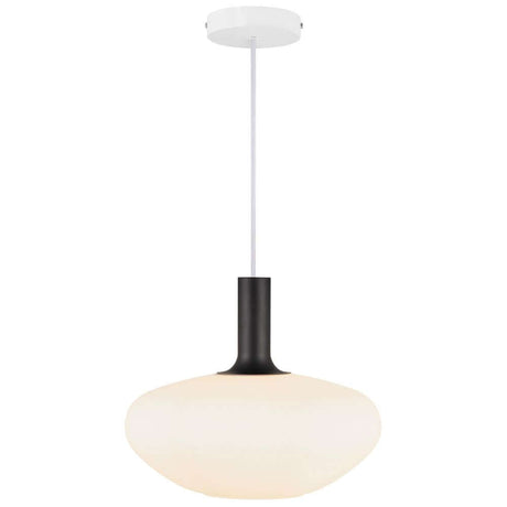 Pendelleuchte Alton 35 in eleganter Form aus rauchfarbenem Glas mit schwarzer Spitze, ideal für warme Beleuchtung.