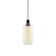 Pendelleuchte Amp L Gold, Grün: elegante hängende Lampe mit goldenem Gehäuse und nostalgischem Design.