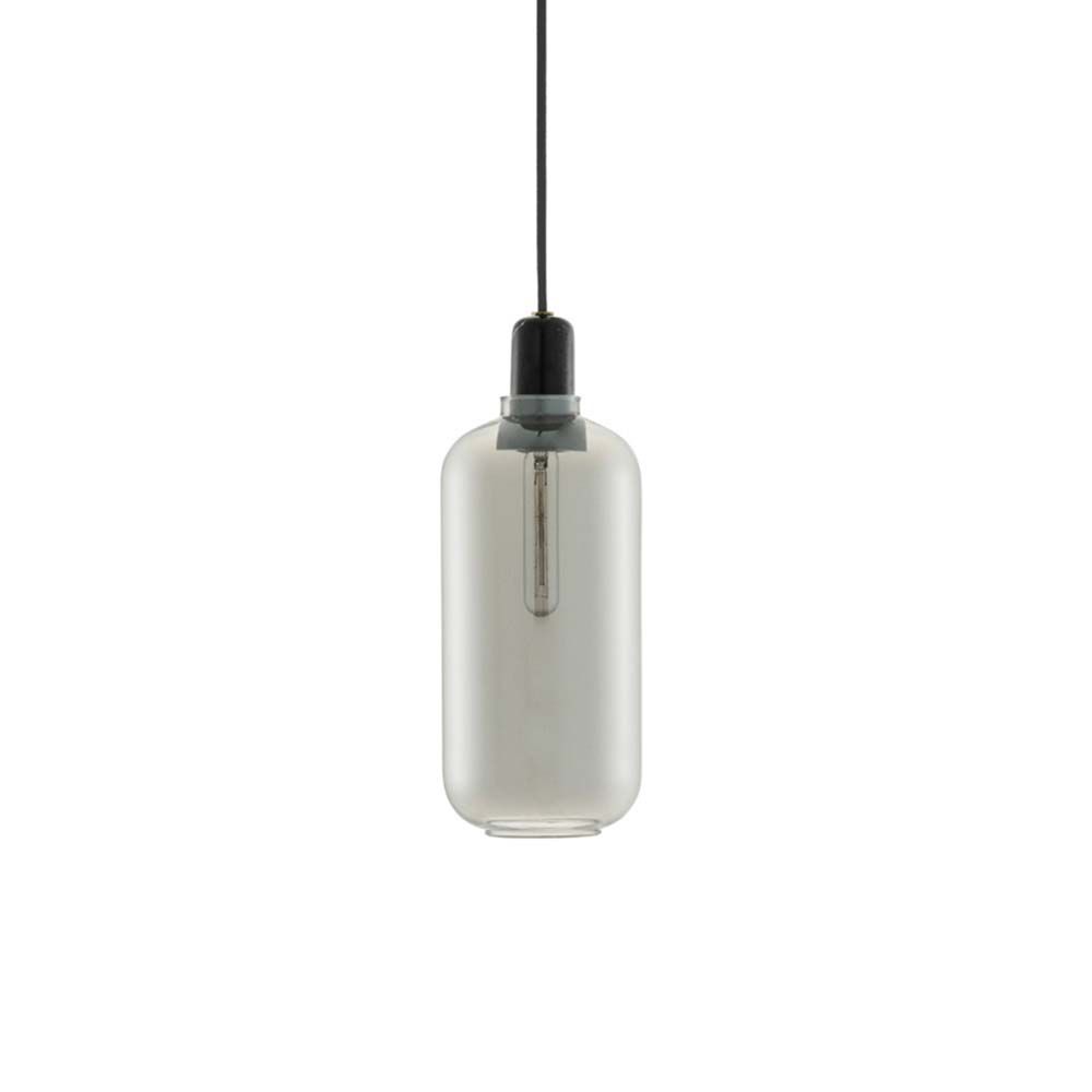 Pendant lamp Amp L smoked glass