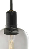 Pendant lamp Amp L smoked glass