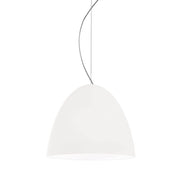Casablanca Pendelleuchte Bell Ø 21cm weiß aus Zentrifugenglas mit minimaler Halterung, Pendelleuchte in Weiß