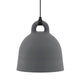 Pendelleuchte Bell L Ø 55cm Grau in grauem Design, ideal für Zuhause und Büros.