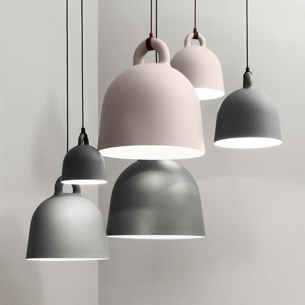 Pendant lamp Bell L ø 55cm gray