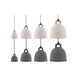 Pendelleuchte Bell M Ø 42cm Grau – verschiedene Modelle in Grau und Weiß, modernes Design für Wohn- und Arbeitsräume.