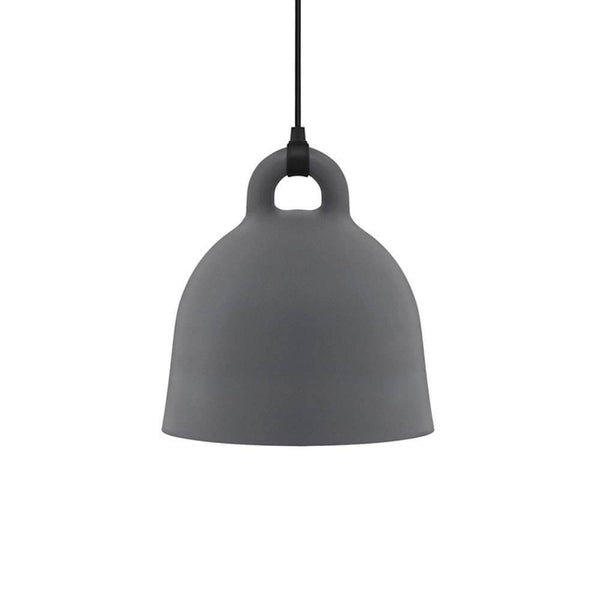 Luminária suspensa Bell M Ø 42cm Cinza - elegante lâmpada cinza com design industrial para interiores modernos.