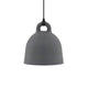 Pendelleuchte Bell M Ø 42cm Grau - elegante graue Lampe mit Industriedesign für moderne Innenräume.