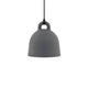 Pendelleuchte Bell S Ø 35cm Grau, stilvolle graue Hängeleuchte mit Glockenform und robustem Design.