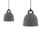 Pendelleuchte Bell S Ø 35cm Grau – moderne graue Pendelleuchte im minimalistischen Design.