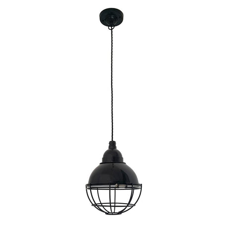 Pendelleuchte CLAIRE Schwarz in eleganter schwarz-grauer Ausführung mit Gitterdesign.