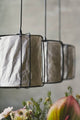Pendelleuchte Cardine mit leicht gekräuseltem Papierschirm, modern im Japandi-Stil, angenehmes diffuses Licht.