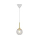 Pendelleuchte Chisell 15 mit Messing und mundgeblasenem Glas im Art-déco-Stil.