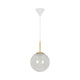 Pendelleuchte Chisell 25 aus Messing und mundgeblasenem Glas im Art-déco-Stil.