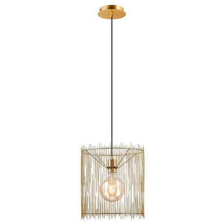 Pendelleuchte Elvis in modernem Design mit goldener Oberfläche und glühbirne.