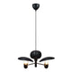 Pendelleuchte Fabiola in elegantem Design mit drei Lampenschirmen und Messingdetails.