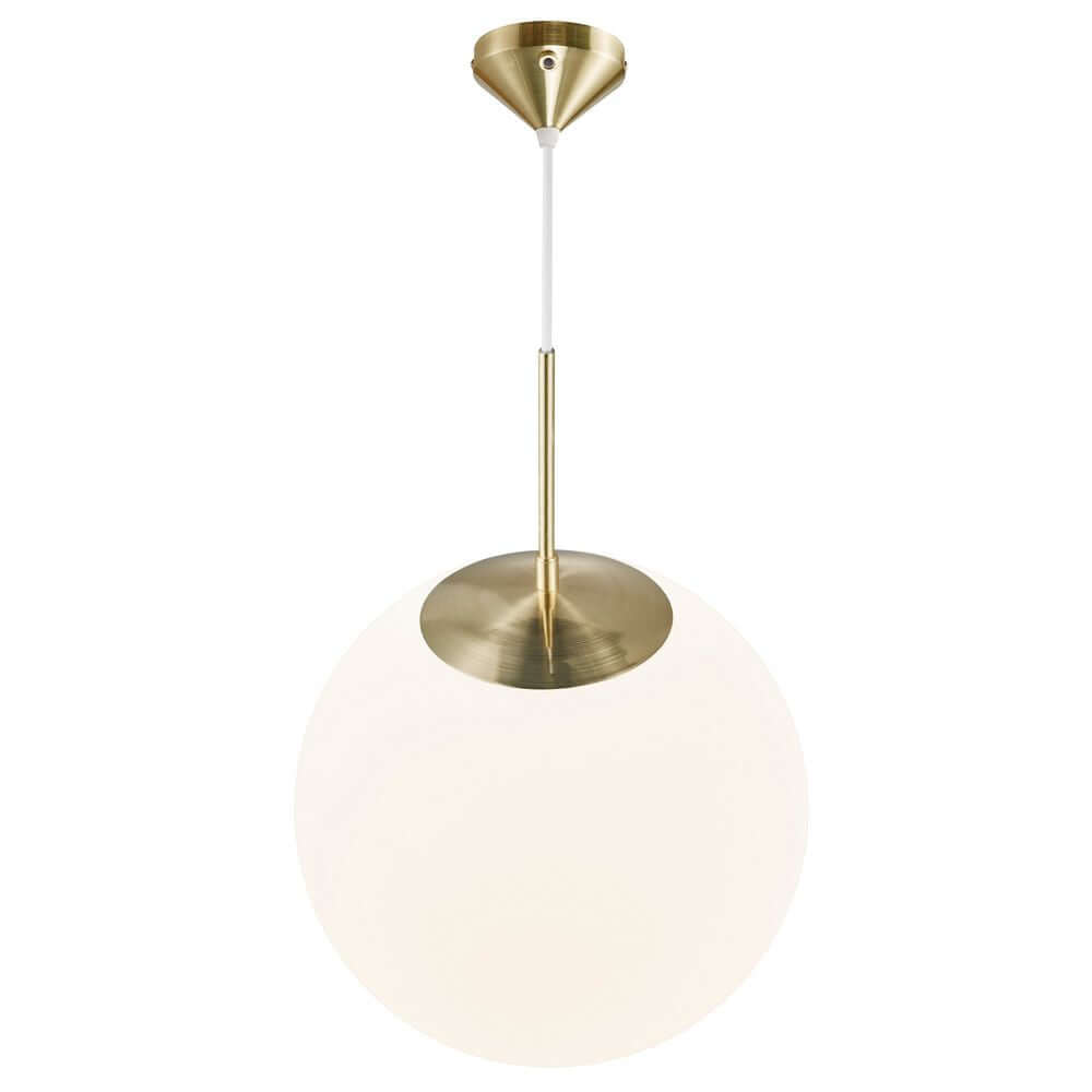 Pendelleuchte Grant 35 mit eleganter Glasform und goldfarbenem Gestell für stilvolle Beleuchtung.