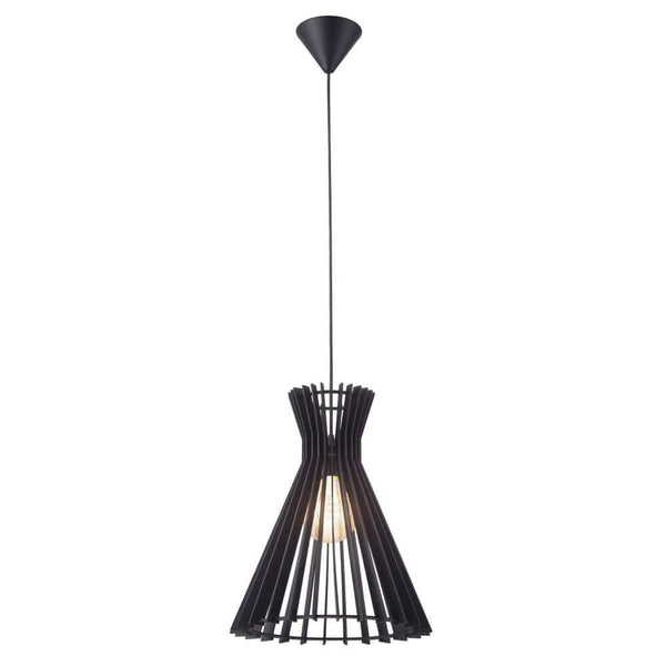 Suspension Groa 34 au design moderne en noir, idéale pour des intérieurs élégants.