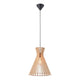 Pendelleuchte Groa 34 aus Holz mit modernem Design und sanfter Beleuchtung.