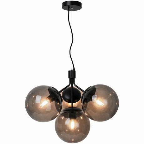 Pendelleuchte Ivona 4-Spot mit eleganten Glaskugeln für modernes Lichtdesign.