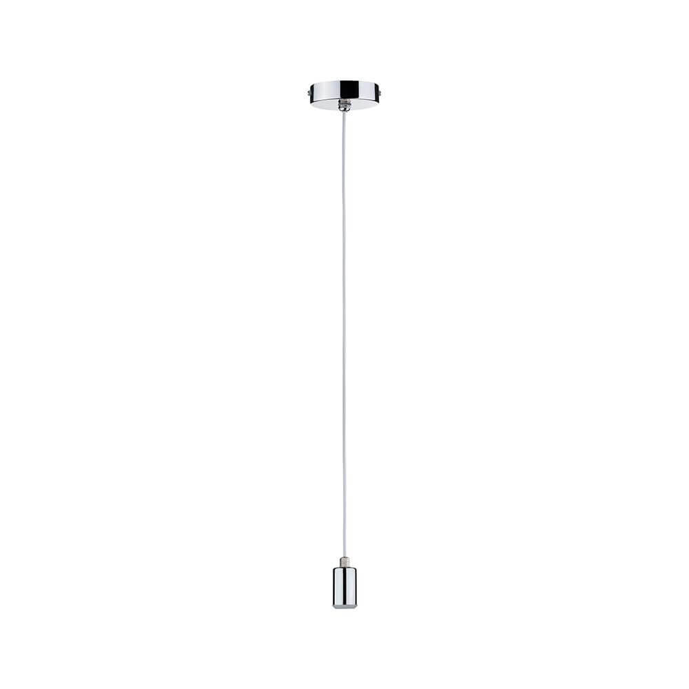 Pendelleuchte Larus Chrom mit elegantem Design und E27-Sockel, ideal für Badezimmer und Küche.