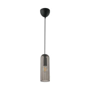 Miella pendel med elegant, ribbet glas og moderne design, ideel til individuelle belysningsaccenter.