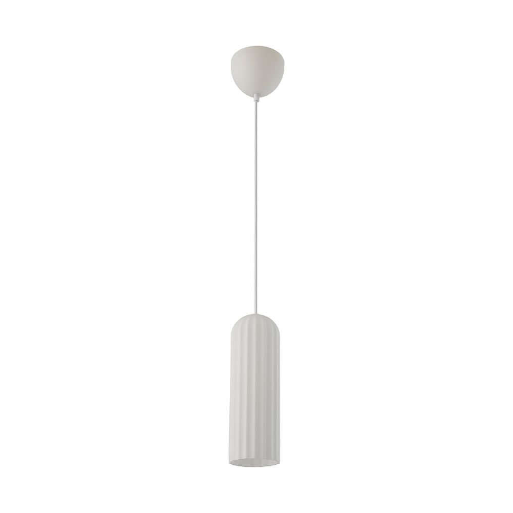Pendelleuchte Miella in elegantem Design mit geripptem Glas, ideal für modernen Glamour.