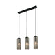 Pendelleuchte Miella 3-Rail mit elegantem Design und geripptem Glas für gemütliche Beleuchtung