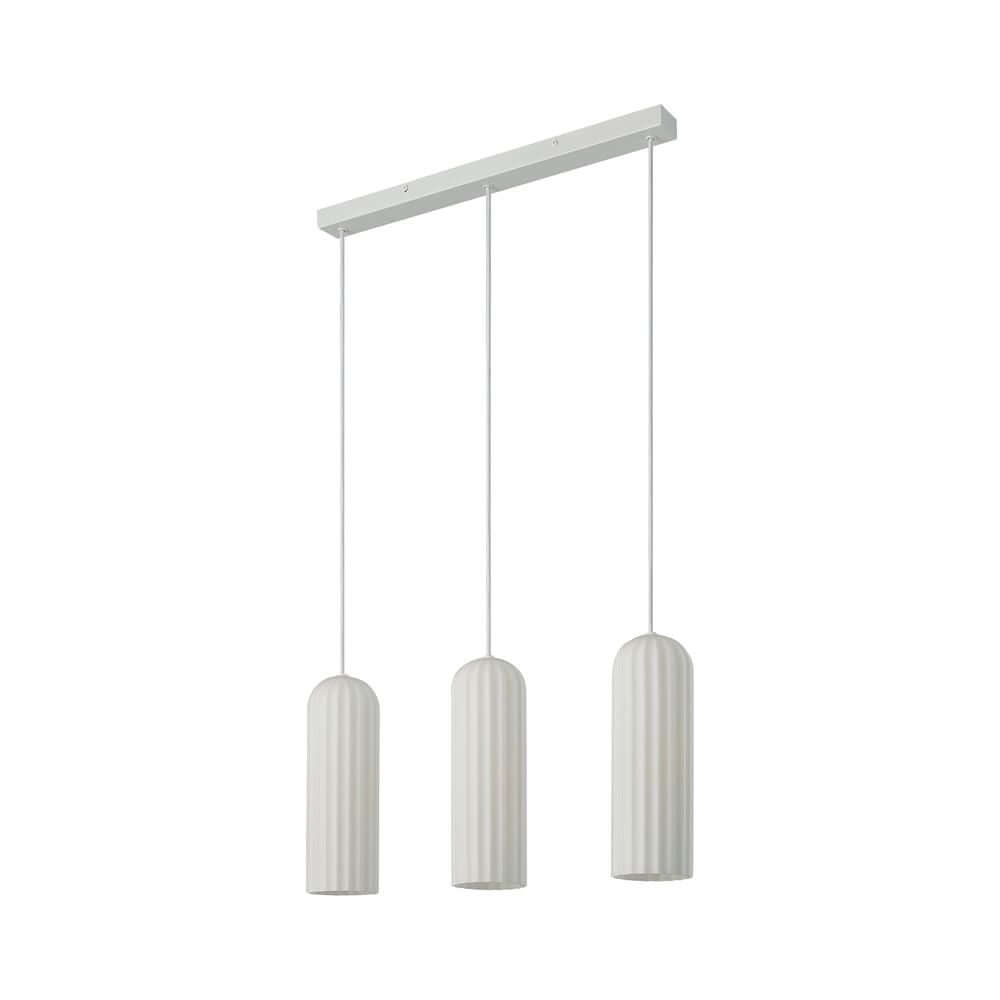 Pendelleuchte Miella 3-Rail mit elegantem Design und geripptem Glas für gemütliche Beleuchtung