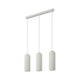 Pendelleuchte Miella 3-Rail mit elegantem Design und geripptem Glas für gemütliche Beleuchtung
