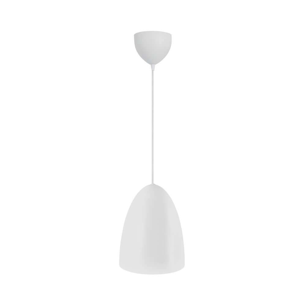 Pendelleuchte Nexus 2 in modernem Design, weißer Lampenschirm mit unsichtbarem Übergang zum Kabel.