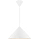 Pendelleuchte Nono 49 in modernem, geometrischem Design mit weißem Acryldiffusor für blendfreies Licht.