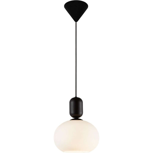 Pendelleuchte Notti mit organischer Form und opalweißem Glasschirm, elegantes Design für jeden Einrichtungsstil.