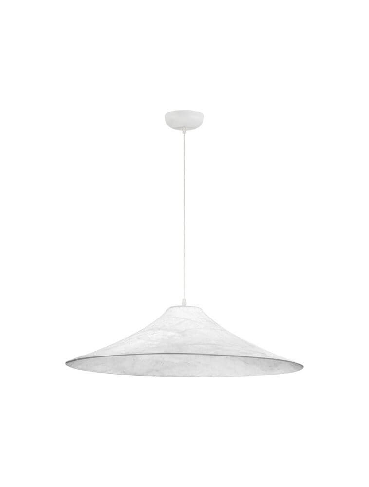 Pendelleuchte Pendelleuchte Weiß aus Acryl und Seide, moderne Designlampe für gemütliche Atmosphäre.
