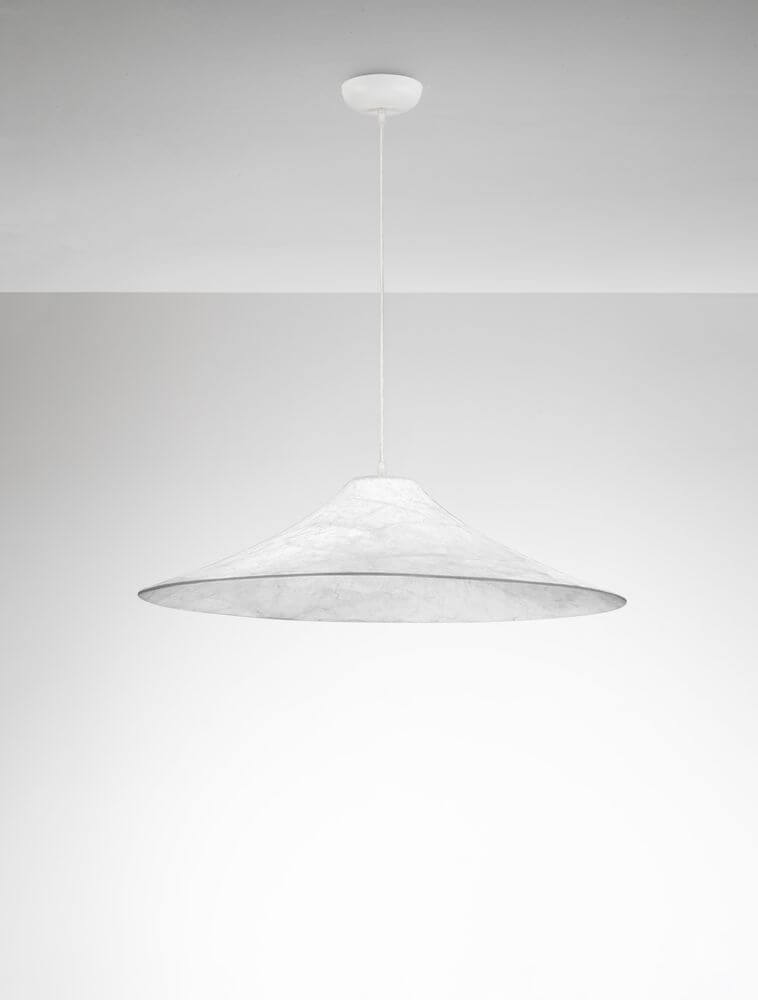 Pendelleuchte Pendelleuchte Weiß - moderne, elegante Lampe in beige aus Acryl und Seide, ideal für Schlafzimmer.