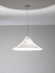 Pendelleuchte Pendelleuchte Weiß elegante beige Lampe aus Acryl und Seide, ideal für moderne Schlafzimmer.