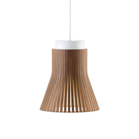 Pendant light Petite 4600 made of wood Ø 20cm with conical wooden lampshade.