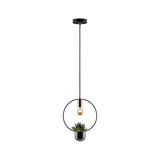 Hanger lampplant lamp Neordic tasja zwart, koper