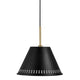 Pendelleuchte Pine in Schwarz mit modernem Design und goldenem Detail.