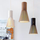 Pendant lamp Secto 4200 made of wood Ø 30cm